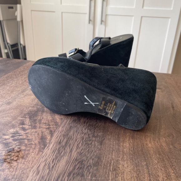 Vintage Colin Stuart Victorias Secret Leather Sandals Wedges Heels Platforms 6 - Picture 4 of 5